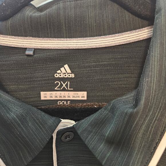 Adidas Ultimate 365 Colorblock Black Grey Golf polo sz 2XL - Picture 5 of 6